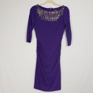 Adrianna Papell Beaded Mini Dress